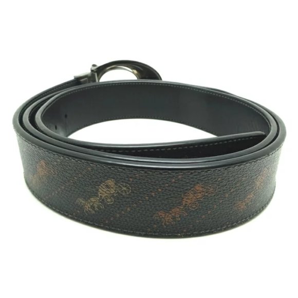 Coach $198 CUT-TO-SIZE REVERSIBLE SIGNATURE WIDE BELT - Picture 4 of 8